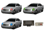 Cadillac-CTS-2003, 2004, 2005, 2006, 2007-LED-Halo-Headlights-RGB-RF Remote-CA-CTS0307-V3HRF