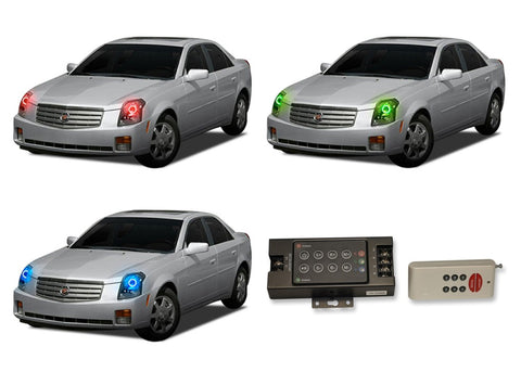 Cadillac-CTS-2003-2004-2005-2006-2007-LED-Halo-Headlights-RGB-RF-Remote-CA-CTS0307-V3HRF