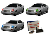 Cadillac-CTS-2003, 2004, 2005, 2006, 2007-LED-Halo-Headlights-RGB-WiFi Remote-CA-CTS0307-V3HWI