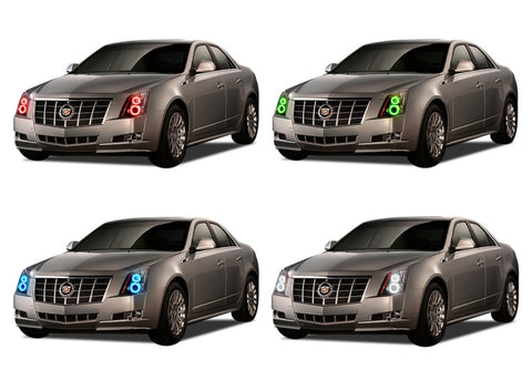 Cadillac-CTS-2008, 2009, 2010, 2011, 2012, 2013-LED-Halo-Headlights-RGB-No Remote-CA-CTSHA0813-V3H