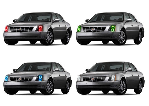 Cadillac-DTS-2006, 2007, 2008, 2009, 2010, 2011-LED-Halo-Headlights-RGB-No Remote-CA-DTS0611-V3H