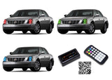 Cadillac-DTS-2006, 2007, 2008, 2009, 2010, 2011-LED-Halo-Headlights-RGB-Bluetooth RF Remote-CA-DTS0611-V3HBTRF