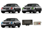 Cadillac-DTS-2006, 2007, 2008, 2009, 2010, 2011-LED-Halo-Headlights-RGB-RF Remote-CA-DTS0611-V3HRF