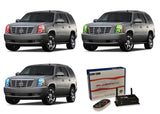 Cadillac-Escalade-2007, 2008, 2009, 2010, 2011, 2012, 2013, 2014-LED-Halo-Headlights-RGB-WiFi Remote-CA-ES0714-V3HWI