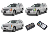 Cadillac-SRX-2004, 2005, 2006, 2007, 2008, 2009-LED-Halo-Headlights-RGB-Colorfuse RF Remote-CA-SRX0409-V3HCFRF
