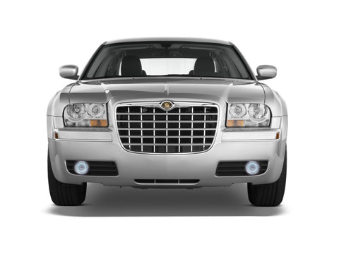 Chrysler-300-2005, 2006, 2007, 2008, 2009, 2010-LED-Halo-Fog Lights-White-RF Remote White-CH-300510-WFRF