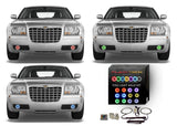 Chrysler-300-2005, 2006, 2007, 2008, 2009, 2010-LED-Halo-Fog Lights-RGB-IR Remote-CH-300510-V3FIR