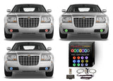 Chrysler-300-2005, 2006, 2007, 2008, 2009, 2010-LED-Halo-Fog Lights-RGB-RF Remote-CH-300510-V3FRF