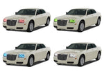 Chrysler-300-2005, 2006, 2007, 2008, 2009, 2010-LED-Halo-Headlights-RGB-No Remote-CH-300510-V3H