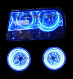 Chrysler-300-2005, 2006, 2007, 2008, 2009, 2010-LED-Halo-Headlights and Fog Lights-RGB-Bluetooth RF Remote-CH-300510-V3HFBTRF