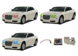 Chrysler-300-2005, 2006, 2007, 2008, 2009, 2010-LED-Halo-Headlights-RGB-IR Remote-CH-300510-V3HIR