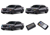 Chrysler-300-2011, 2012, 2013, 2014, 2015, 2016-LED-Halo-Headlights-RGB-Colorfuse RF Remote-CH-301116-V3HCFRF