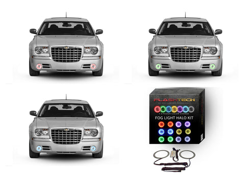 Chrysler-300-2005, 2006, 2007, 2008, 2009, 2010-LED-Halo-Fog Lights-RGB-No Remote-CH-30C0510-V3F