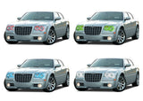 Chrysler-300-2005, 2006, 2007, 2008, 2009, 2010-LED-Halo-Headlights-RGB-No Remote-CH-30C0510-V3H
