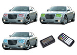 Chrysler-300-2005, 2006, 2007, 2008, 2009, 2010-LED-Halo-Headlights-RGB-Colorfuse RF Remote-CH-30C0510-V3HCFRF
