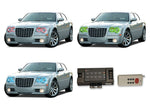 Chrysler-300-2005, 2006, 2007, 2008, 2009, 2010-LED-Halo-Headlights-RGB-RF Remote-CH-30C0510-V3HRF