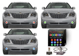 Chrysler-Pacifica-2006, 2007, 2008, 2009-LED-Halo-Fog Lights-RGB-RF Remote-CH-PF0609-V3FRF