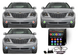 Chrysler-Pacifica-2006, 2007, 2008, 2009-LED-Halo-Fog Lights-RGB-WiFi Remote-CH-PF0609-V3FWI