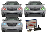 Chrysler-Pacifica-2006, 2007, 2008, 2009-LED-Halo-Headlights-RGB-WiFi Remote-CH-PF0609-V3HWI