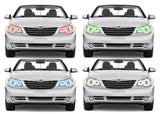 Chrysler-Sebring-2008, 2009, 2010-LED-Halo-Headlights-RGB-No Remote-CH-SB0810-V3H