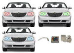 Chrysler-Sebring-2008, 2009, 2010-LED-Halo-Headlights-RGB-IR Remote-CH-SB0810-V3HIR