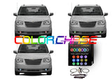 Chrysler-Town & Country-2005, 2006, 2007, 2008, 2009, 2010-LED-Halo-Fog Lights-ColorChase-No Remote-CH-TC0510-CCF