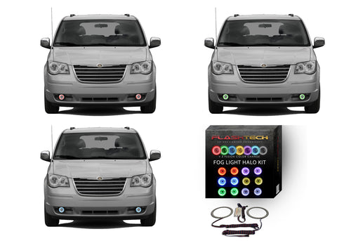 Chrysler-Town & Country-2005, 2006, 2007, 2008, 2009, 2010-LED-Halo-Fog Lights-RGB-No Remote-CH-TC0510-V3F