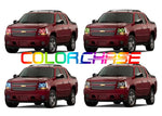 Chevrolet-Avalanche-2007, 2008, 2009, 2010, 2011, 2012, 2013-LED-Halo-Headlights-ColorChase-No Remote-CY-AV0713-CCH