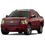 Chevrolet-Avalanche-2007, 2008, 2009, 2010, 2011, 2012, 2013-LED-Halo-Headlights-ColorChase-No Remote-CY-AV0713-CCH