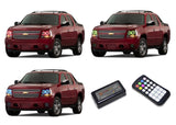 Chevrolet-Avalanche-2007, 2008, 2009, 2010, 2011, 2012, 2013-LED-Halo-Headlights-RGB-Colorfuse RF Remote-CY-AV0713-V3HCFRF