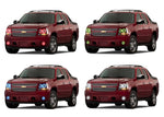 Chevrolet-Avalanche-2007, 2008, 2009, 2010, 2011, 2012, 2013-LED-Halo-Headlights and Fog Lights-RGB-No Remote-CY-AV0713-V3HF
