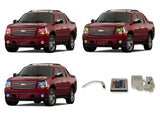 Chevrolet-Avalanche-2007, 2008, 2009, 2010, 2011, 2012, 2013-LED-Halo-Headlights and Fog Lights-RGB-IR Remote-CY-AV0713-V3HFIR