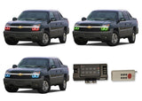 Chevrolet-Avalanche-2003, 2004, 2005, 2006-LED-Halo-Headlights-RGB-RF Remote-CY-AVC0306-V3HRF