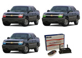 Chevrolet-Avalanche-2003, 2004, 2005, 2006-LED-Halo-Headlights-RGB-WiFi Remote-CY-AVC0306-V3HWI