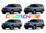 Chevrolet-Blazer-1998, 1999, 2000, 2001, 2002, 2003, 2004-LED-Halo-Headlights-ColorChase-No Remote-CY-BL9804-CCH