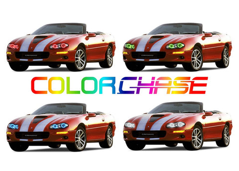Chevrolet-Camaro-1998, 1999, 2000, 2001, 2002-LED-Halo-Headlights-ColorChase-No Remote-CY-CA9802-CCH