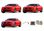 Chevrolet-Camaro-2010, 2011, 2012, 2013-LED-Halo-Headlights and Fog Lights-RGB-IR Remote-CY-CARS1013-V3HFIR