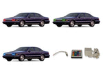 Chevrolet-Caprice-1991, 1992, 1993, 1994, 1995, 1996-LED-Halo-Headlights-RGB-IR Remote-CY-CP9196-V3HIR