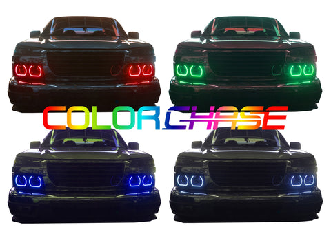 Chevrolet-Colorado-2004, 2005, 2006, 2007, 2008, 2009, 2010, 2011, 2012-LED-Halo-Headlights-ColorChase-No Remote-CY-CR0412-CCH