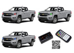 Chevrolet-Colorado-2015, 2016-LED-Halo-Headlights-RGB-Bluetooth RF Remote-CY-CRP1516-V3HBTRF