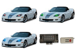 Chevrolet-Corvette-2005, 2006, 2007, 2008, 2009, 2010, 2011, 2012, 2013-LED-Halo-Headlights-RGB-RF Remote-CY-CV0513-V3HRF