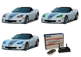 Chevrolet-Corvette-2005, 2006, 2007, 2008, 2009, 2010, 2011, 2012, 2013-LED-Halo-Headlights-RGB-WiFi Remote-CY-CV0513-V3HWI