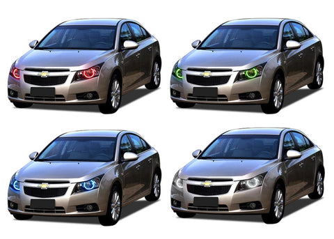 Chevrolet-Cruze-2011, 2012, 2013, 2014, 2015-LED-Halo-Headlights-RGB-No Remote-CY-CZ1115-V3H