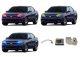 Chevrolet-Malibu-2004, 2005, 2006, 2007-LED-Halo-Headlights-RGB-IR Remote-CY-MB0407-V3HIR