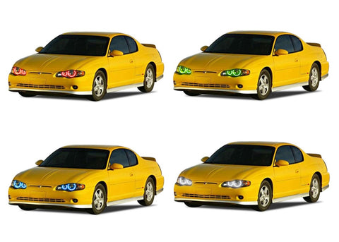 Chevrolet-Monte Carlo-2000, 2001, 2002, 2003, 2004, 2005-LED-Halo-Headlights-RGB-No Remote-CY-MC0005-V3H
