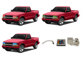 Chevrolet-S10-1998, 1999, 2000, 2001, 2002, 2003, 2004-LED-Halo-Headlights-RGB-IR Remote-CY-S109804-V3HIR