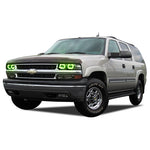 Chevrolet-Suburban-2000, 2001, 2002, 2003, 2004, 2005, 2006-LED-Halo-Headlights-RGB-Bluetooth RF Remote-CY-SU0006-V3HBTRF