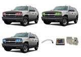Chevrolet-Suburban-2000, 2001, 2002, 2003, 2004, 2005, 2006-LED-Halo-Headlights-RGB-IR Remote-CY-SU0006-V3HIR