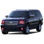 Chevrolet-Tahoe-2007, 2008, 2009, 2010, 2011, 2012, 2013-LED-Halo-Headlights and Fog Lights-RGB-Bluetooth RF Remote-CY-TA0713-V3HFBTRF