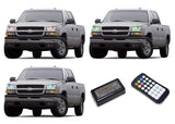 Chevrolet-Silverado-2003, 2004, 2005, 2006-LED-Halo-Headlights-RGB-Colorfuse RF Remote-CY-SV0306-V3HCFRF